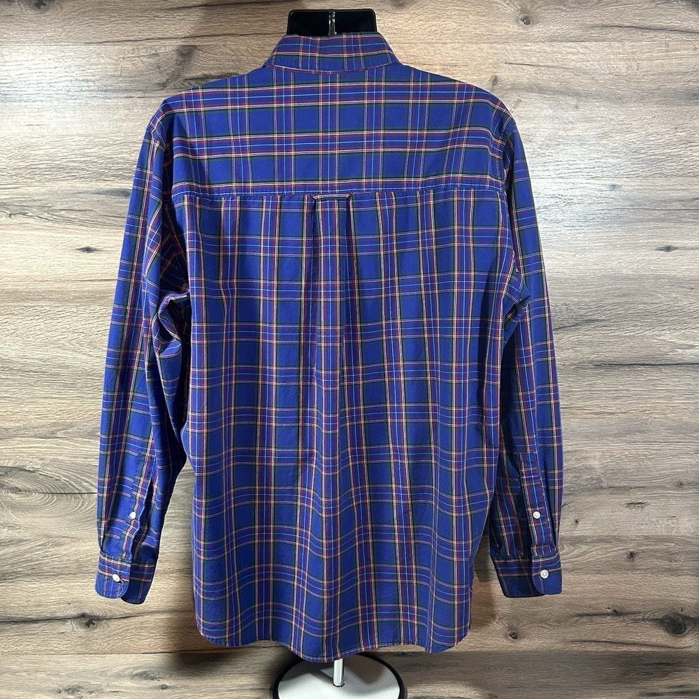 Vintage 1990s Chaps Plaid Easy Care Button Down Shirt, Men's Size XL Y2K - Picture 3 of 9